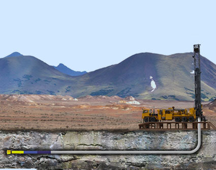 Directional drilling rig with mwd drilling telemetry, small.