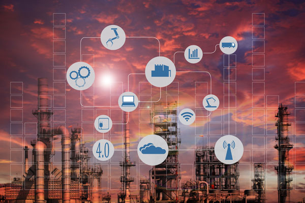 IIoT (Industrial Internet of Things) applications in industrial facility.