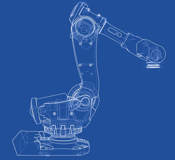 Mechanical design of industrial robot.