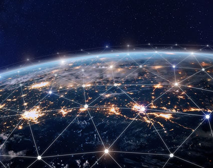 IoT (Internet of Things) global network interconnections, small.